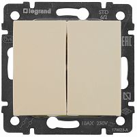 Переключатель без рамки Legrand Valena 2-кл. проходной слоновая кость  картинка